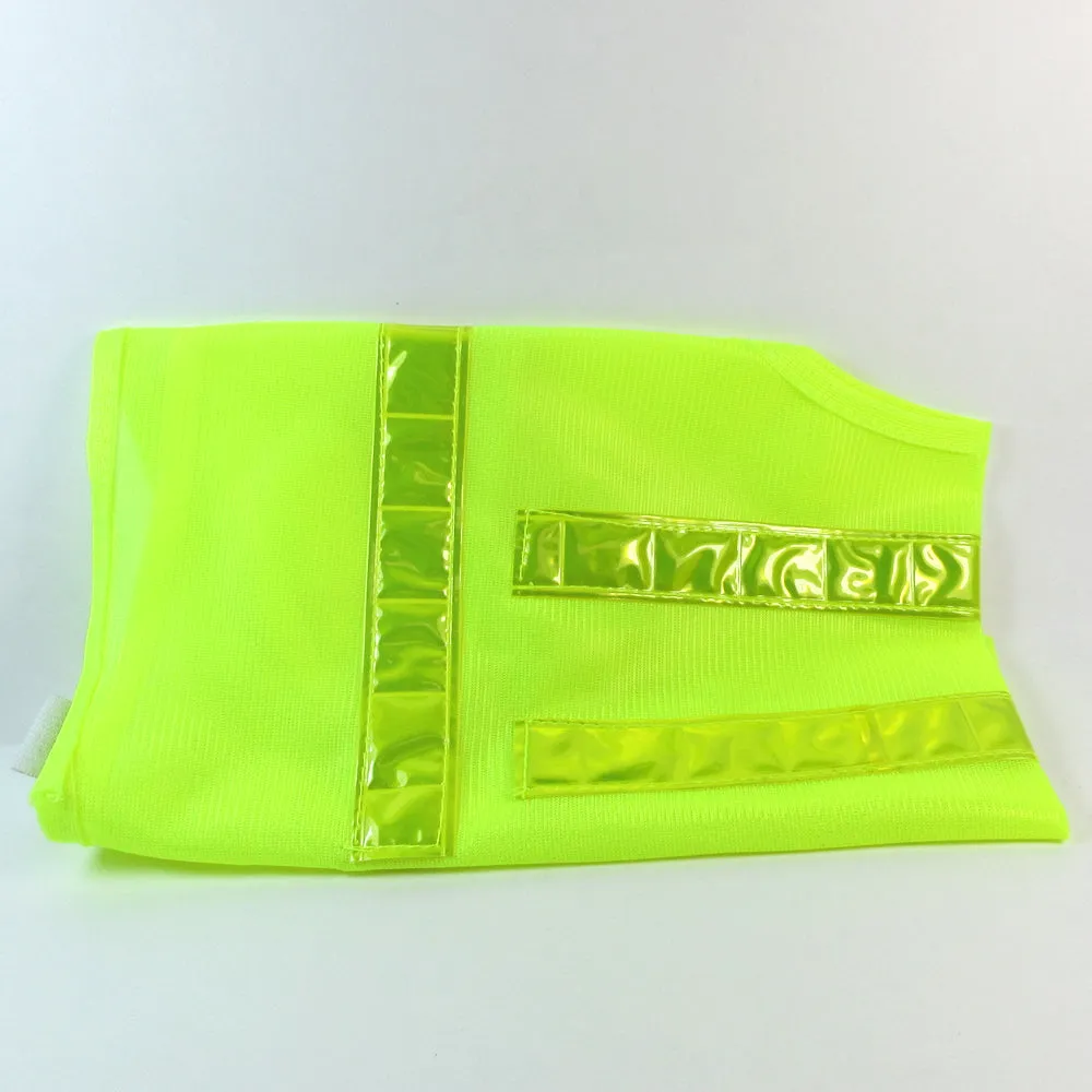 1 Safety Pet Dog Cat Reflective Vest Yellow Adjustable Strap Soft Mesh Walk Hunt