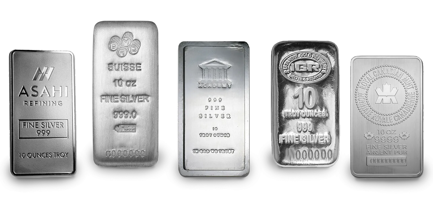 10 oz Silver Bar (Random Mint & Design)