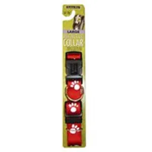 1" X 16-26 Ref Paw Collar Red