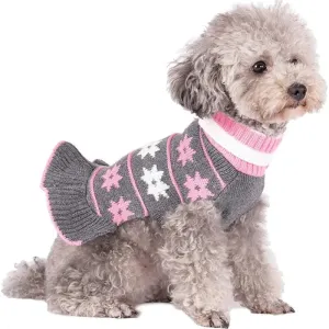 Autumn Winter Warm Cute Cosy Turtleneck Pullover Sweater Dress for Dogs