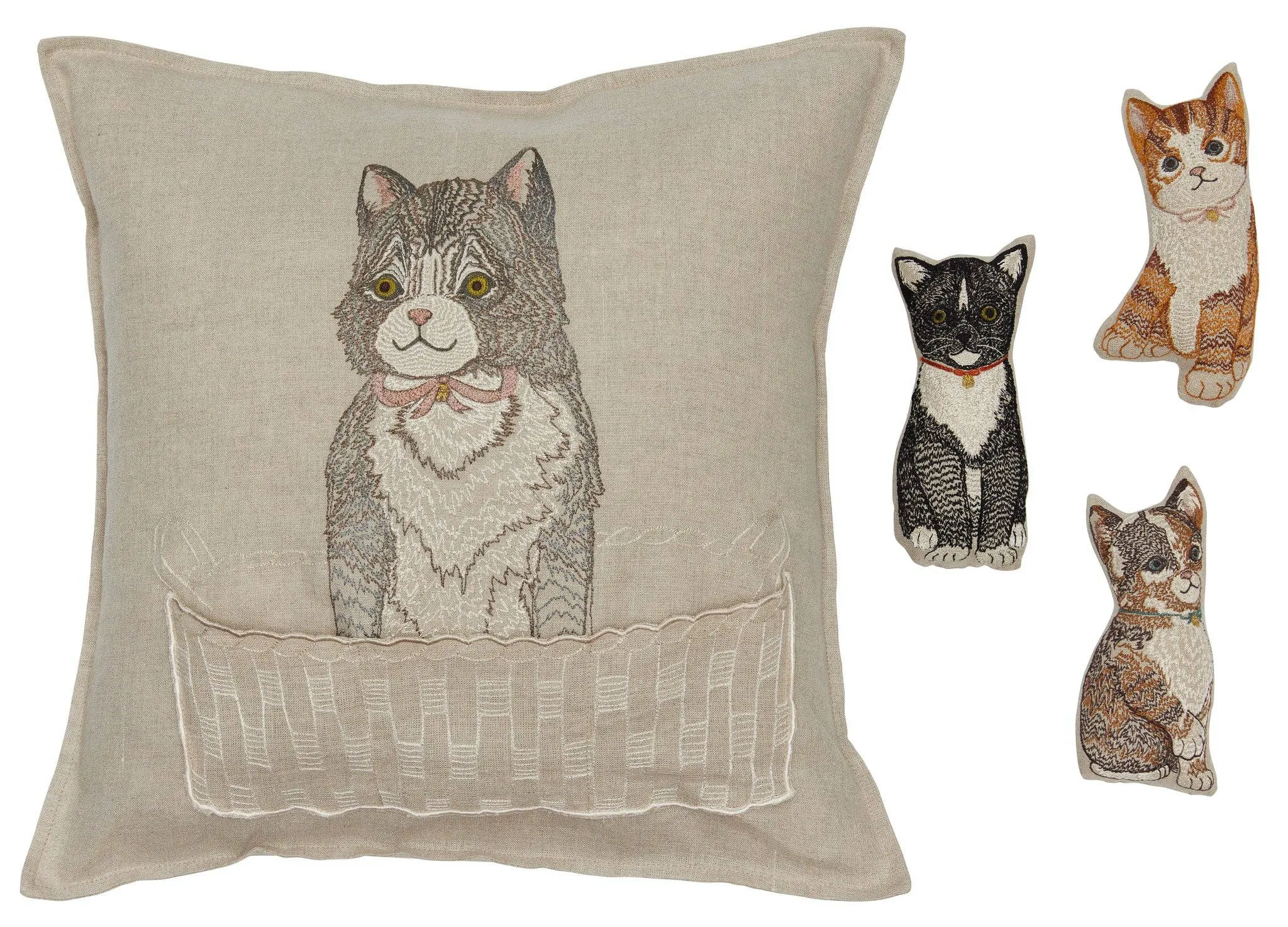 Basket of Kittens Pocket Pillow: Pillow Cover with Insert