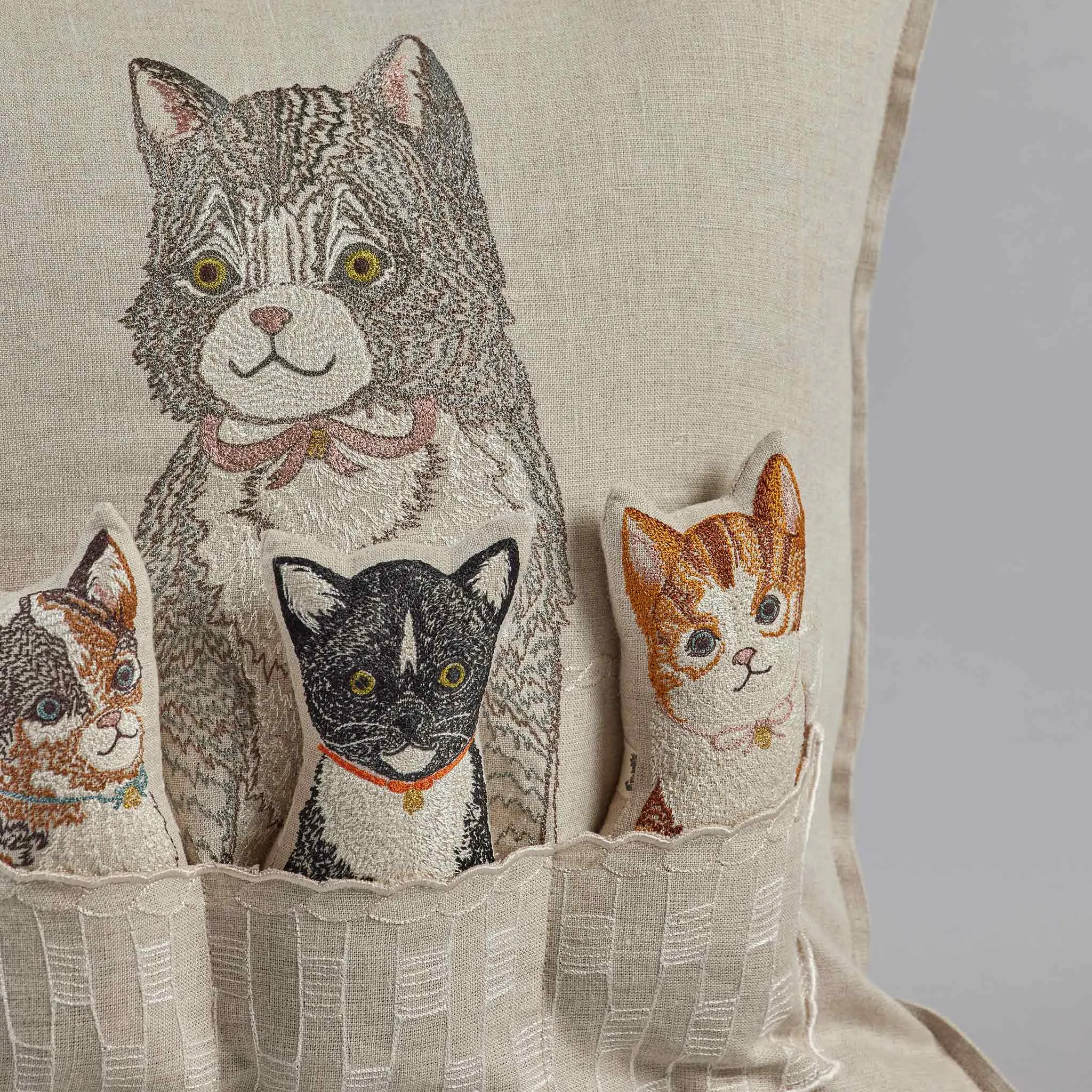Basket of Kittens Pocket Pillow: Pillow Cover with Insert