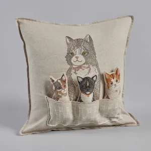 Basket of Kittens Pocket Pillow: Pillow Cover with Insert