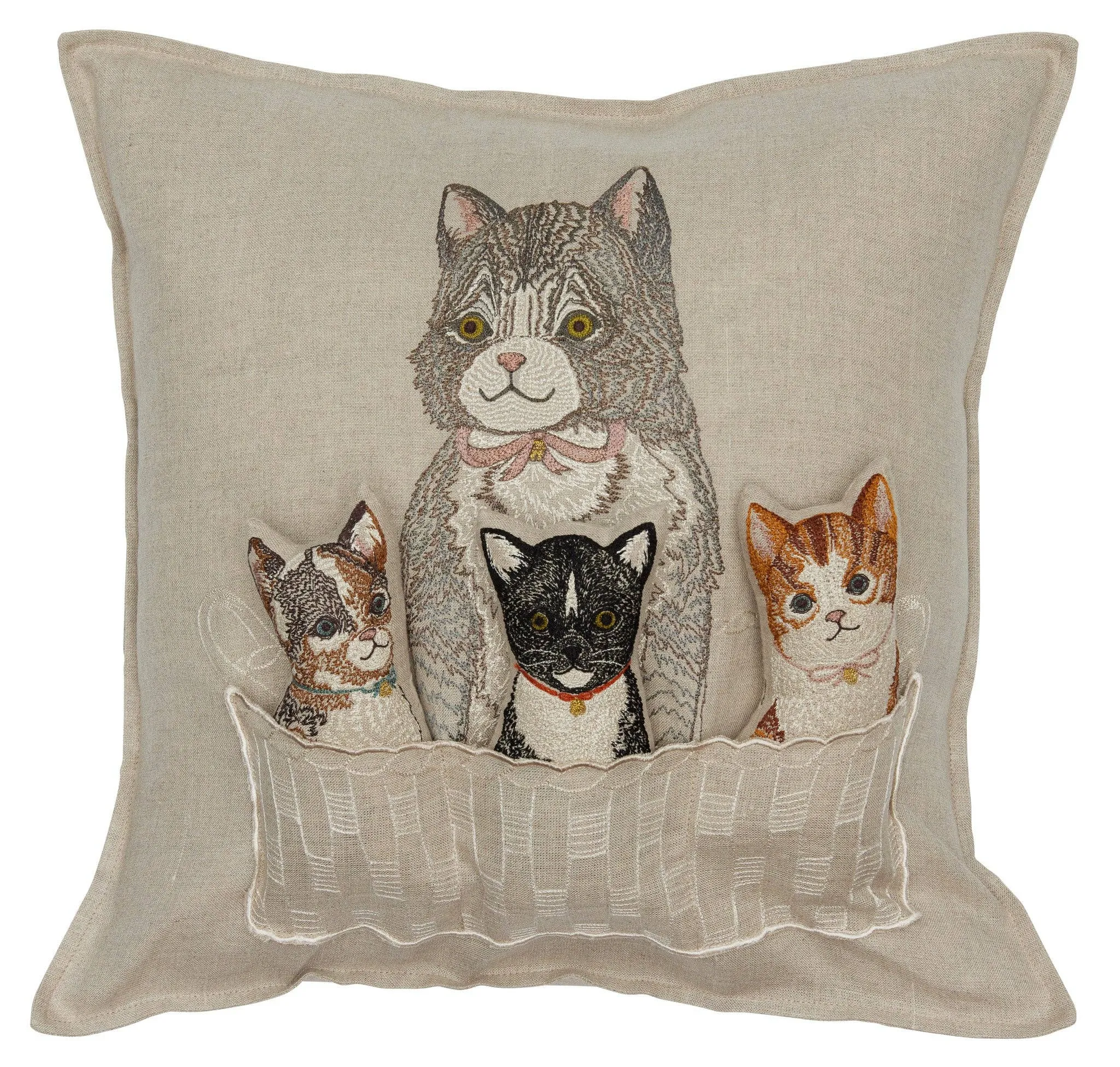 Basket of Kittens Pocket Pillow: Pillow Cover with Insert