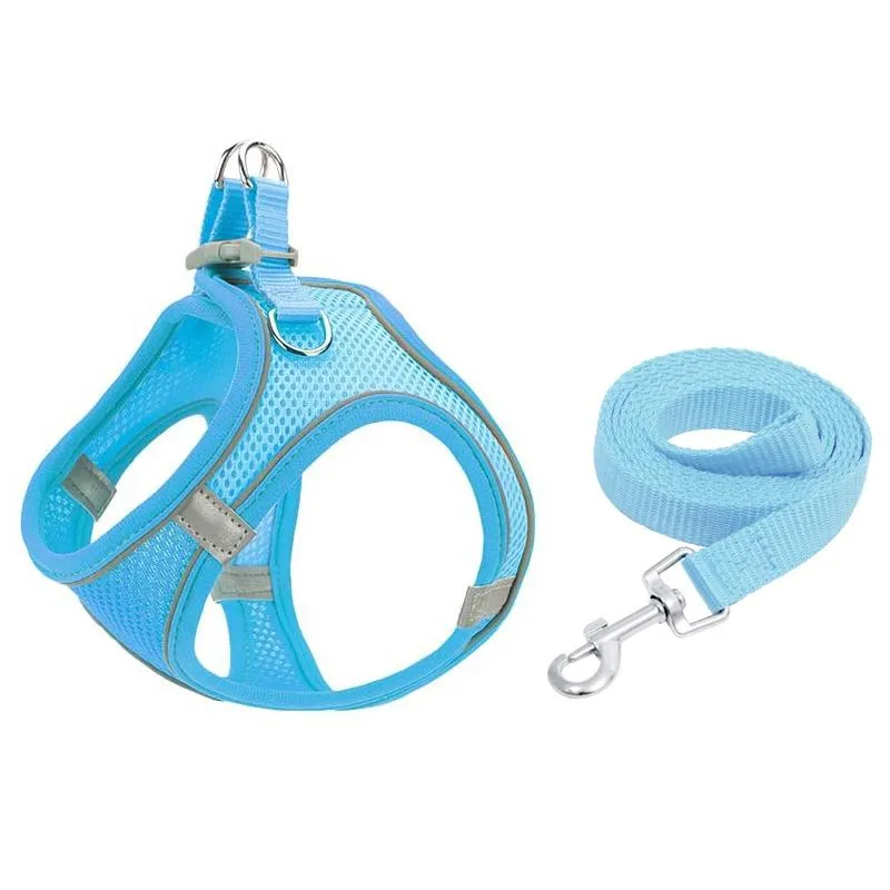 Breathable Reflective Pet Vest With Traction Rope Xxs