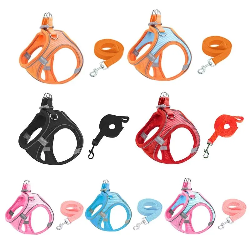 Breathable Reflective Pet Vest With Traction Rope Xxs