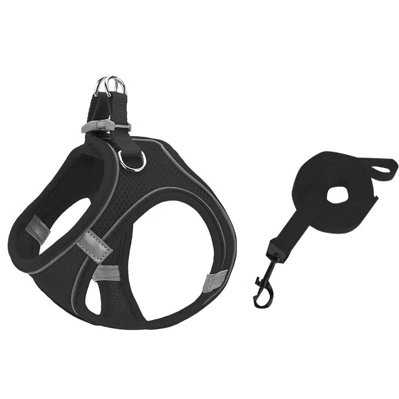 Breathable Reflective Pet Vest With Traction Rope Xxs