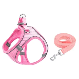 Breathable Reflective Pet Vest With Traction Rope Xxs