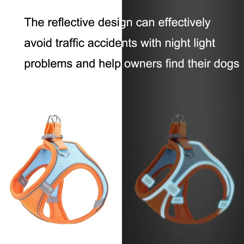 Breathable Reflective Pet Vest With Traction Rope Xxs