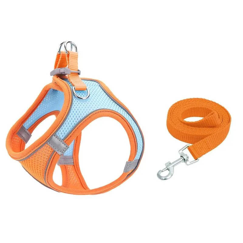 Breathable Reflective Pet Vest With Traction Rope Xxs