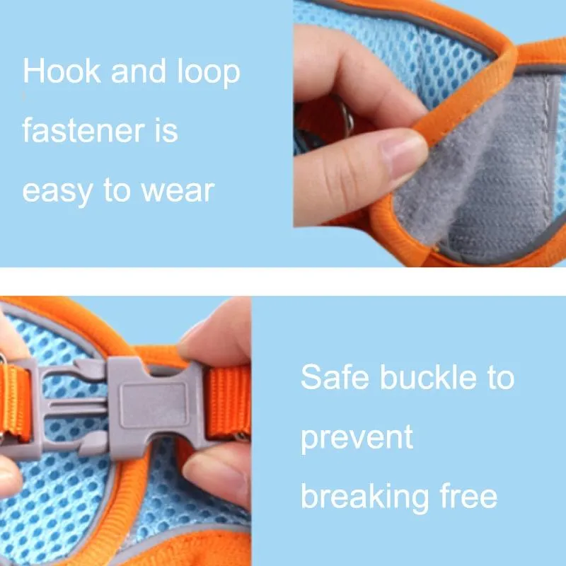 Breathable Reflective Pet Vest With Traction Rope Xxs