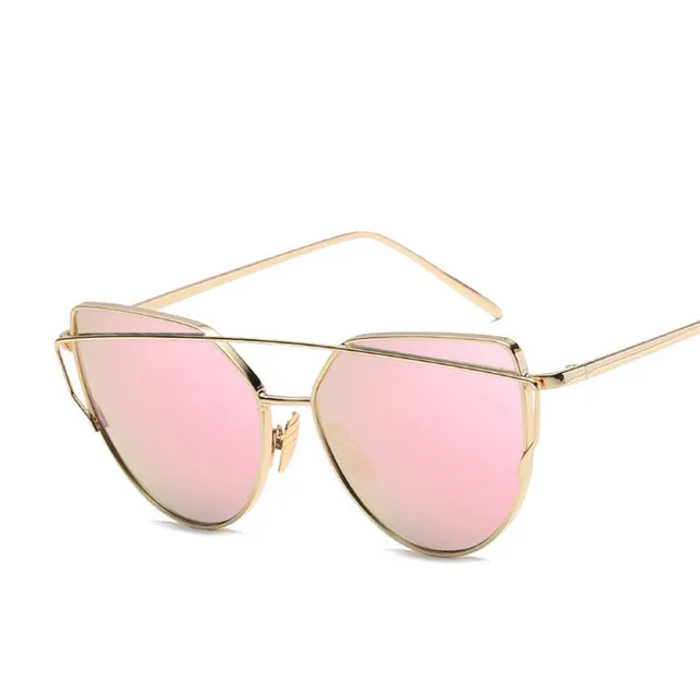 Cat Eye Vintage Gold Sun Glasses