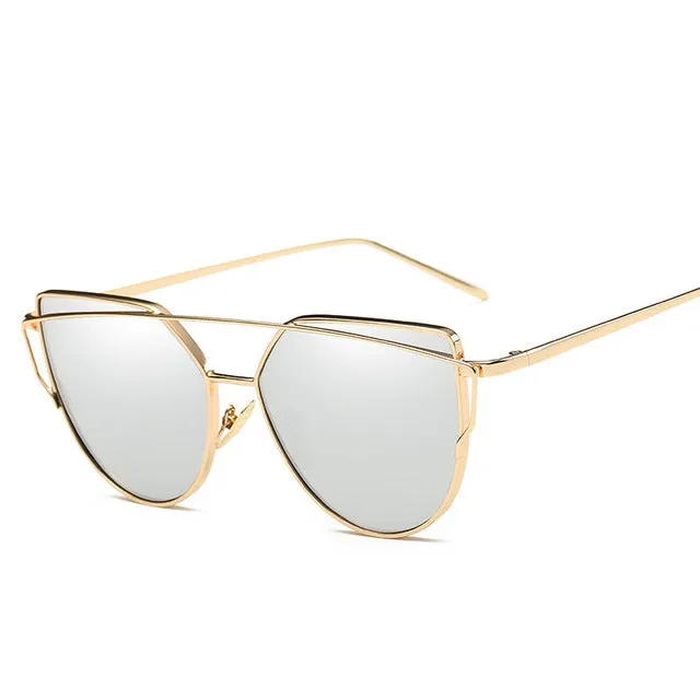 Cat Eye Vintage Gold Sun Glasses