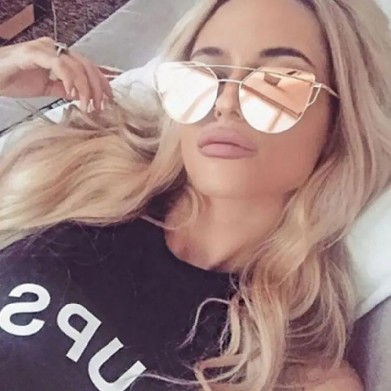 Cat Eye Vintage Gold Sun Glasses