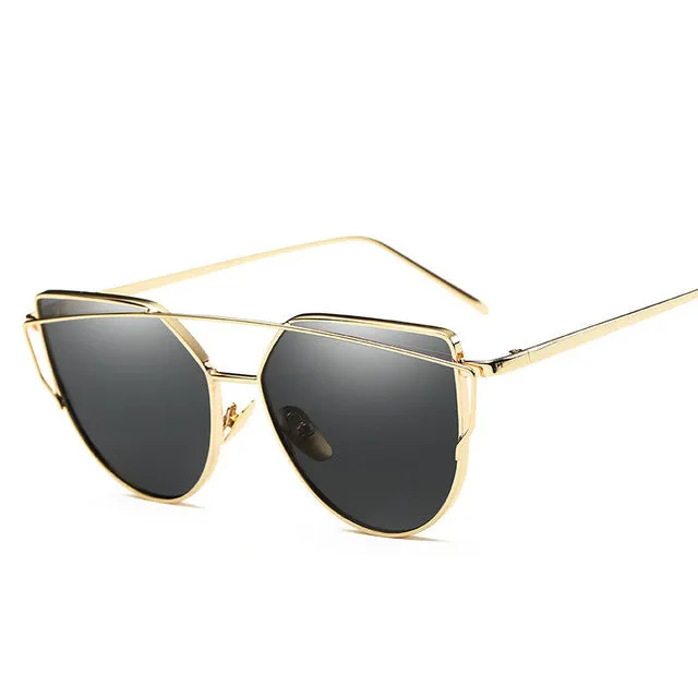 Cat Eye Vintage Gold Sun Glasses