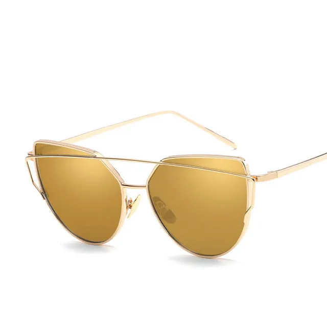 Cat Eye Vintage Gold Sun Glasses
