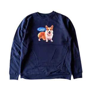 Corgi Smile Blue Crewneck