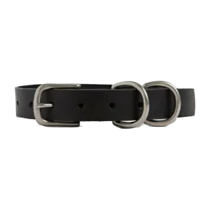 DOG COLLAR SMALL ANTIQUE DOUGLAS BLACK