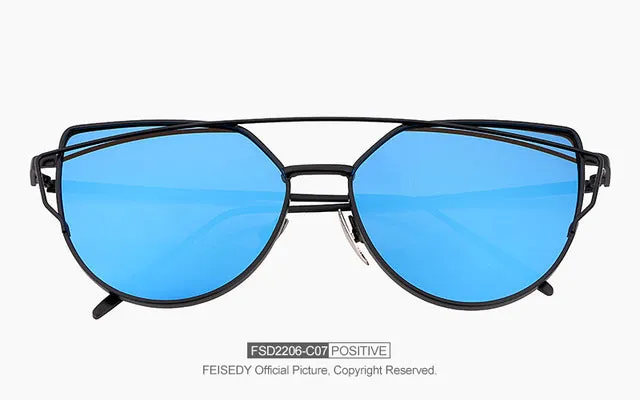 Fashion Vintage Cat Eye Mirror Sunglasses