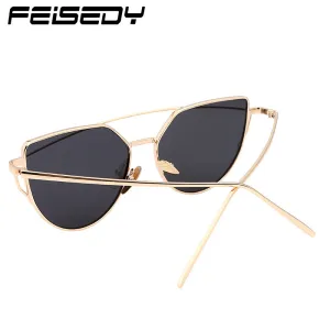 Fashion Vintage Cat Eye Mirror Sunglasses