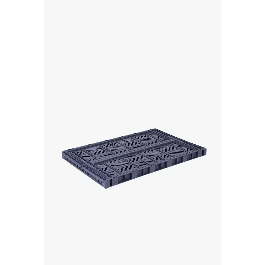 Foldable Storage Bins, Plastic Crate for Storage, Collapsible Crate, Utility Stackable Box Large Cobalt Blue