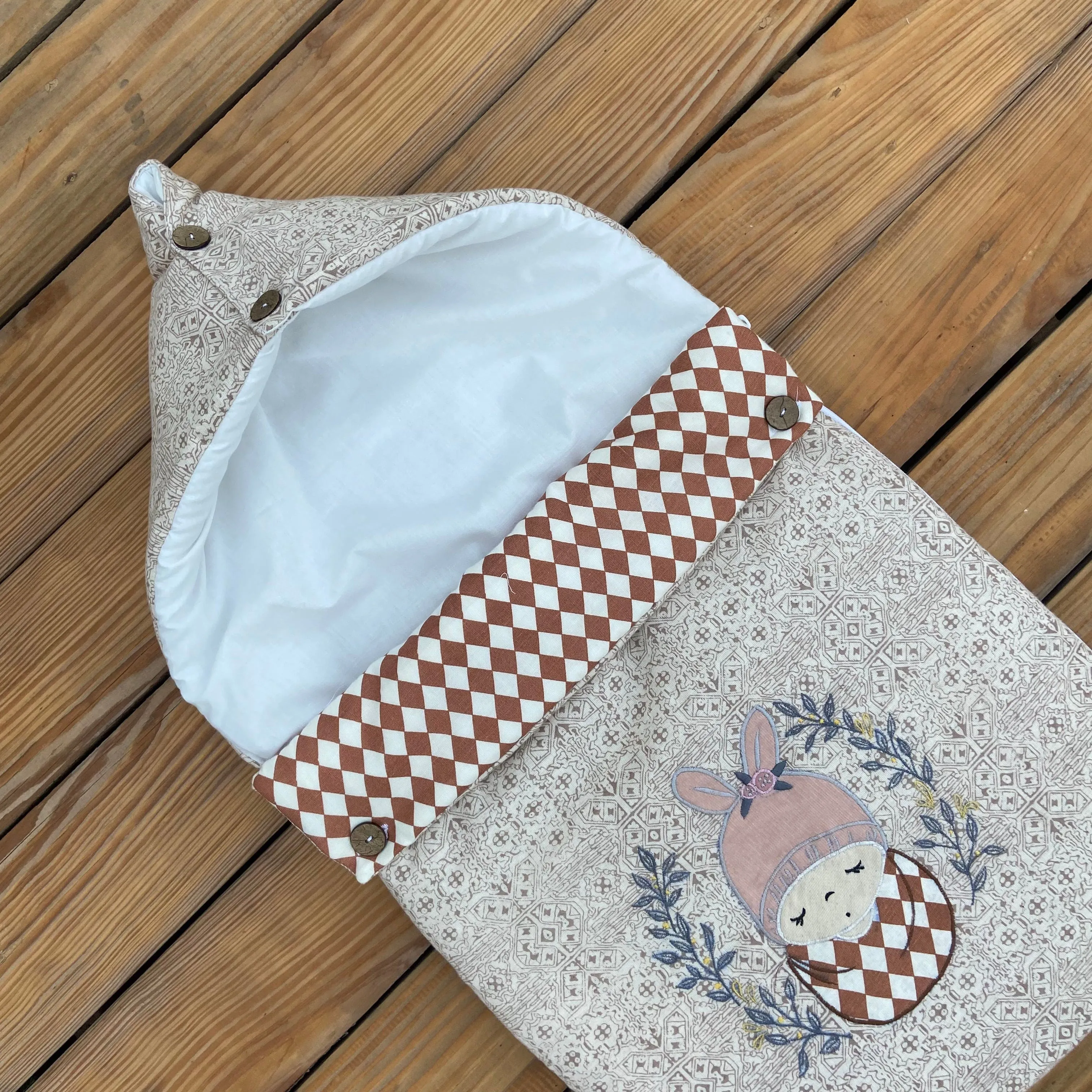 Fresh From Heaven Baby Carrier Nest   Custom Gift Bag (Handcrafted Patchwork)