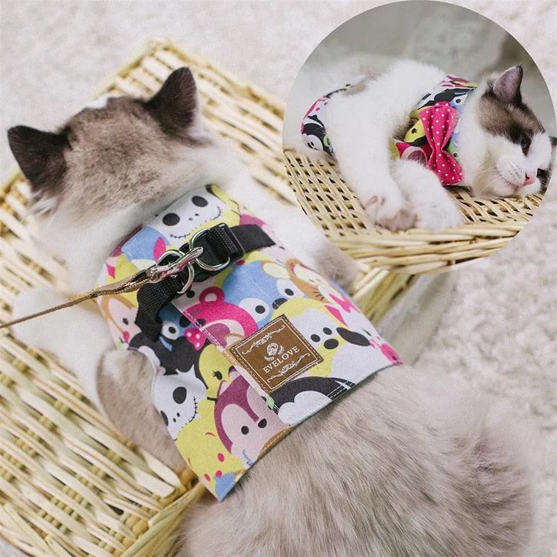 Gentleman Style Cat Harness with Leash