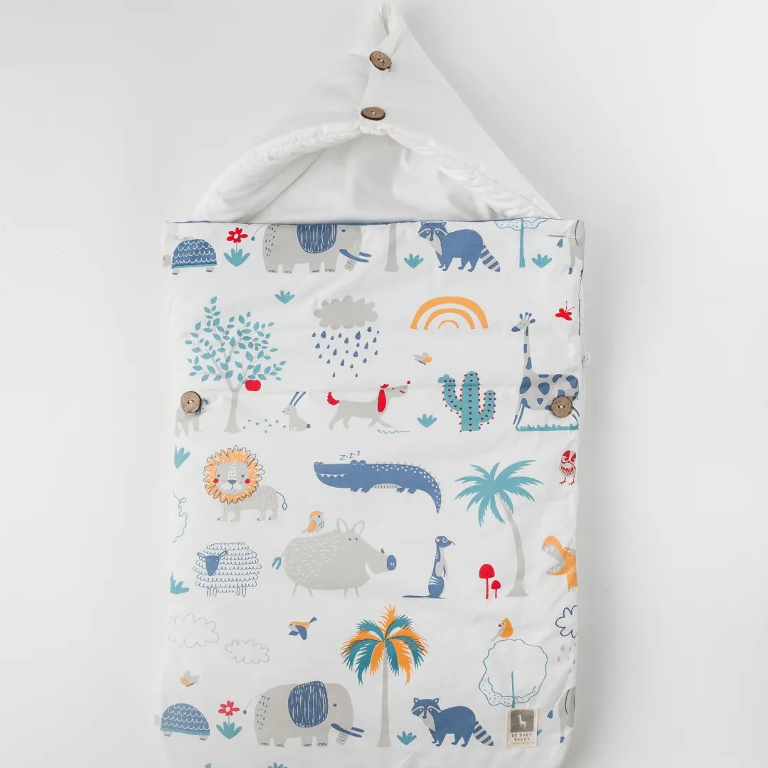 Happy Animal Tribe Baby Carrier Nest ,Carrying Nest Bag Portable Travelling Bed for Infants for 0-4 Months