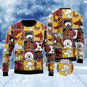Happy Dogs House Ugly Sweater