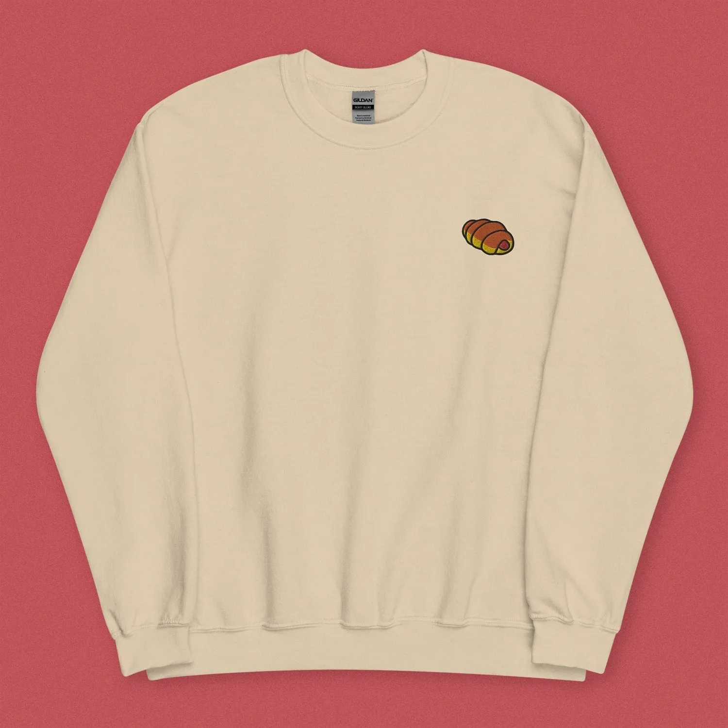 Hot Dog Bun Embroidered Sweatshirt