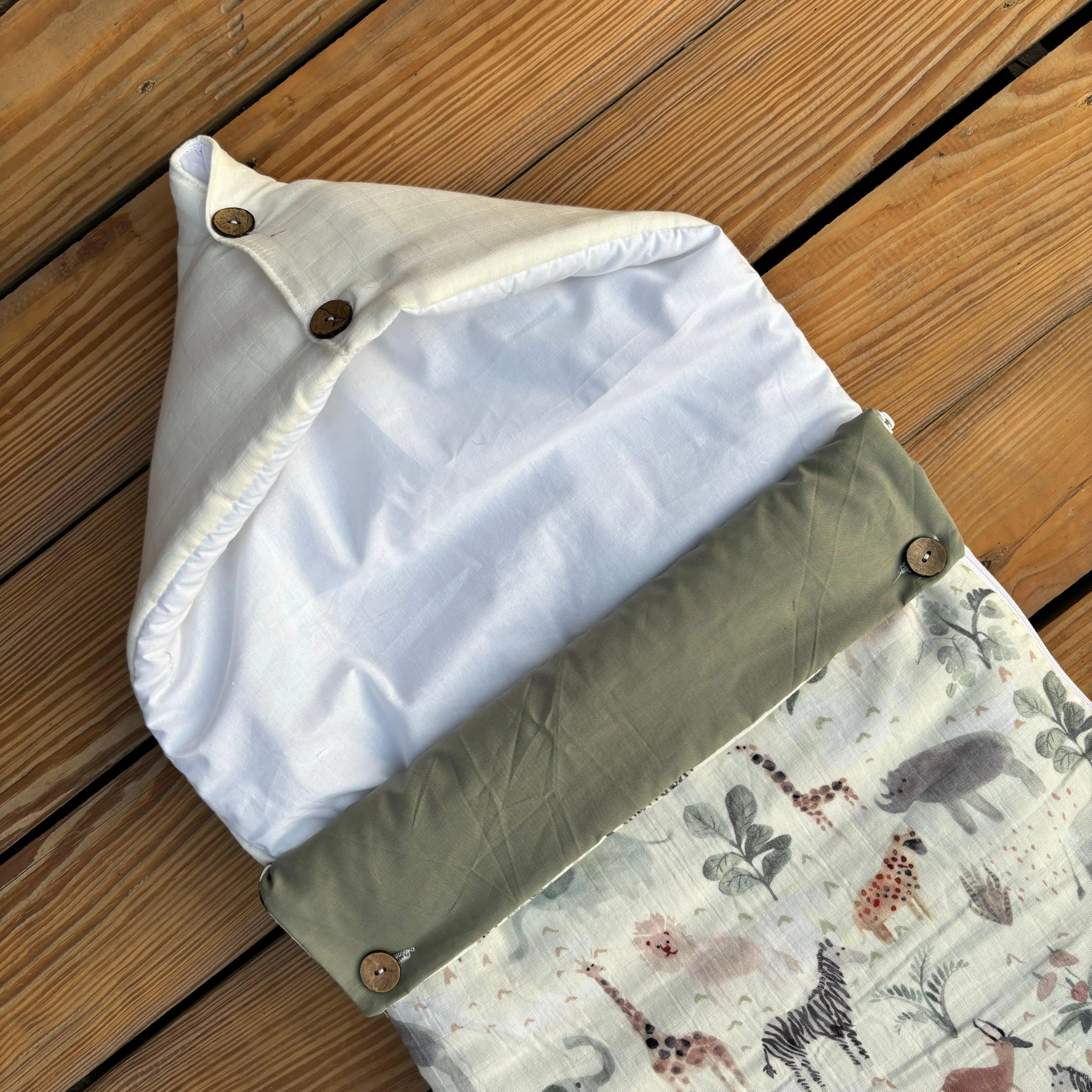 Jungle Safari Baby Carrier Nest (Muslin),Carrying Nest Bag Portable Travelling Bed for Infants for 0-4 Months