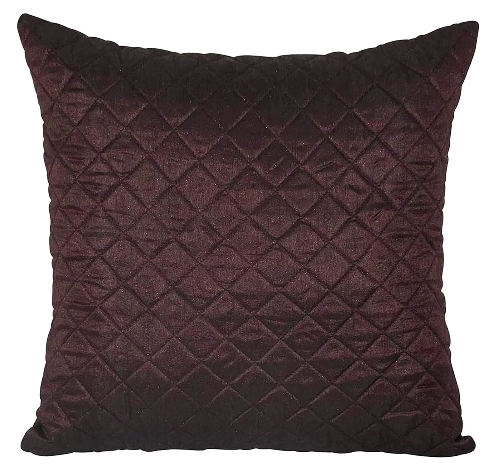 Kuber Industries Soft Decorative Square Quilting Cushion Cover, Cushion Case for Sofa Couch Bed 18x16 Inch- Pack of 5 (Brown)