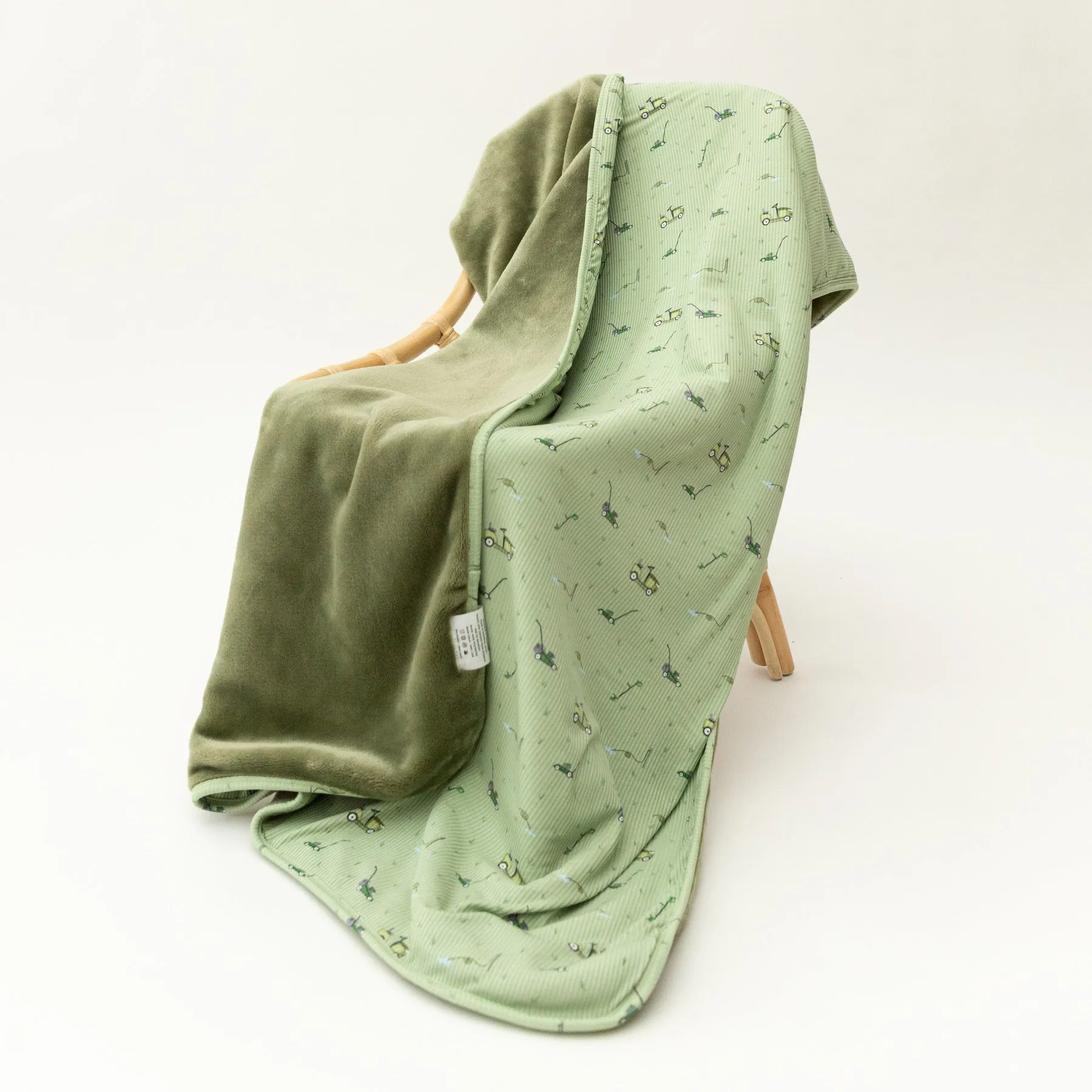 Lawn Mowers Small Ribbed Youth Blanket