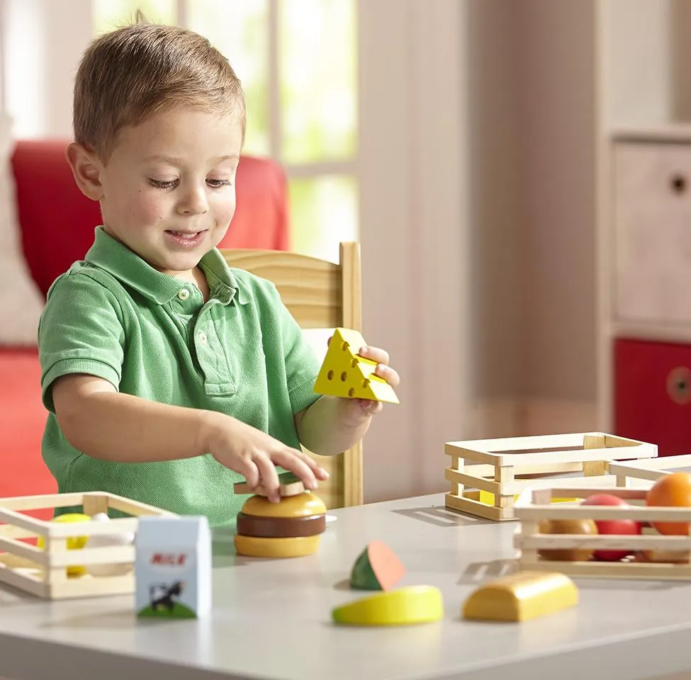 Melissa & Doug Food Groups-Wooden Play Food