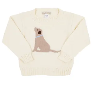 Palmetto Pearl/Dog Isaac's Intarsia Sweater
