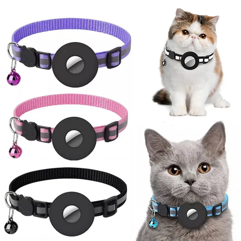 Reflective Waterproof Cat Collar That Holds an Apple AirTag