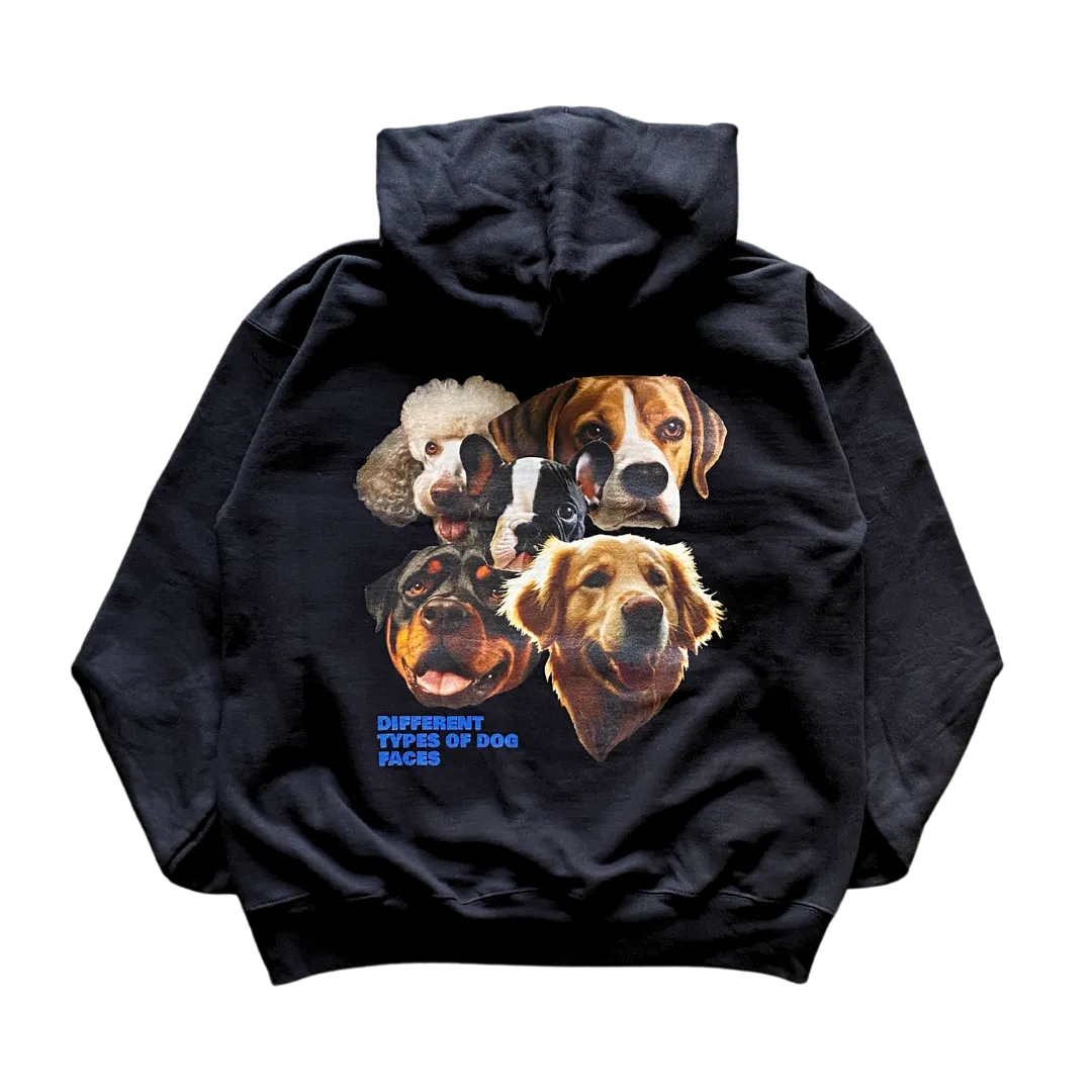Types of Dog Faces Hoodie